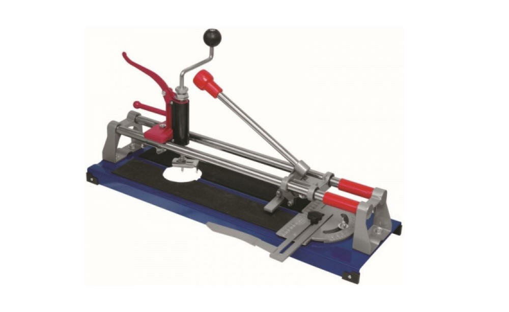 DEDRA-1132 maszyna ręczna glazura urządzenie funkcje rękojeść kołek tnący stopa łamania prowadnice otwory wykrojnik kątomierz