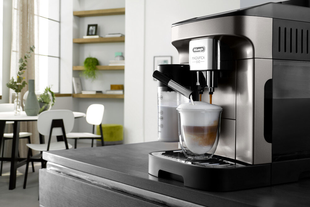 Ekspres DELONGHI Magnifica Evo ECAM290.81.TB Tytanowy System spieniania mleka LatteCrema