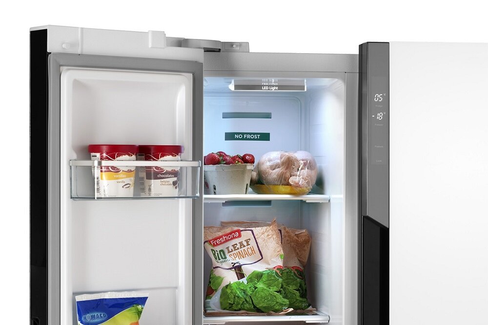 Lodówka CONCEPT LA7383wh Side by side Nofrost oświetlenie LED