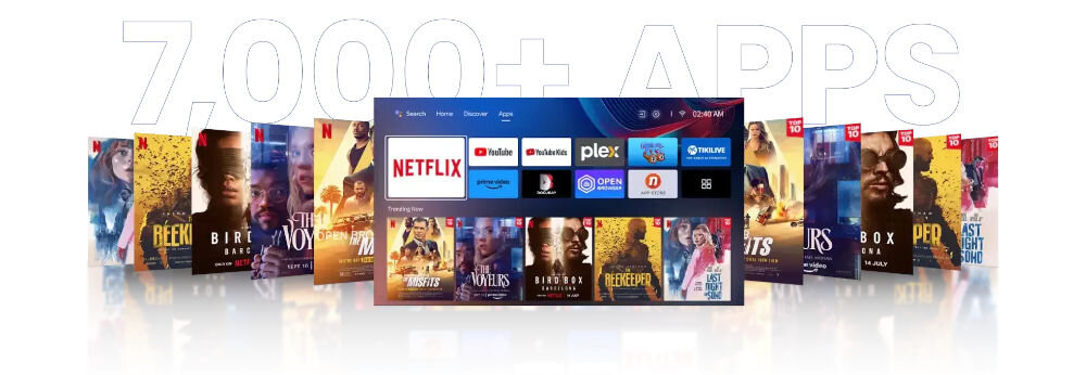Projektor YABER K3 - Twoje centrum multimedialne, Google TV, obraz systemu operacyjnego w projektorze