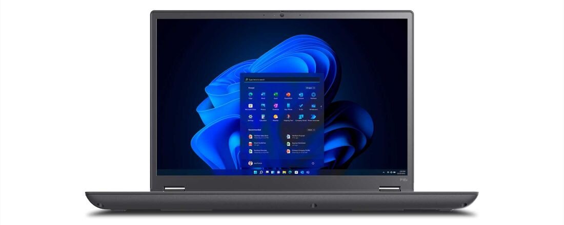 Laptop LENOVO ThinkPad P16v z ikoną TPM 2.0 i odciskiem palca – zabezpieczenia firmowe