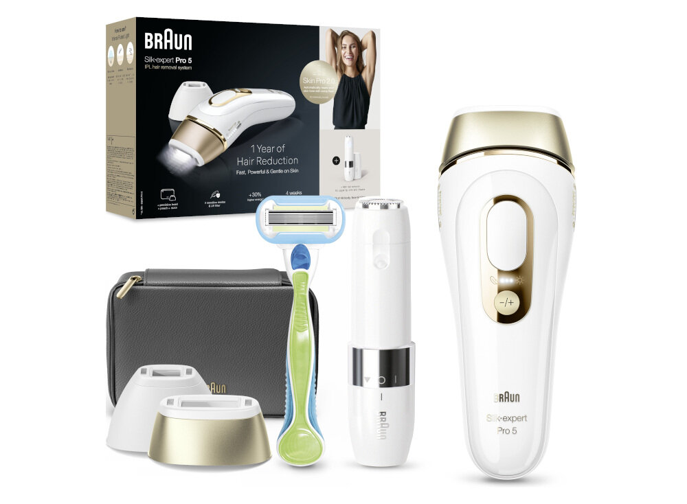 Depilator BRAUN Silk-expert Pro 5 IPL PL5382 zestaw akcesoria komplet wyposazenie