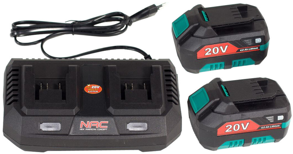 Podkaszarka akumulatorowa NAC BKB-2B40-LI-2x20V akumulator