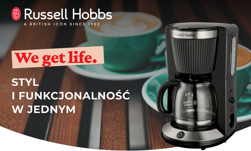 Ekspres RUSSELL HOBBS Bronte 26780-56 Czarny wygląd design prezentacja wizualizacja Styl i funkcjonalność