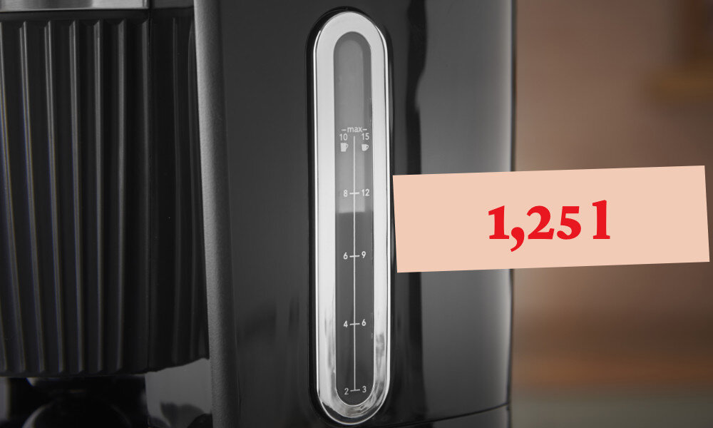 Ekspres RUSSELL HOBBS Bronte 26780-56 Czarny Pojemny dzbanek pojemność Podziałka i wygodny uchwyt kontrola