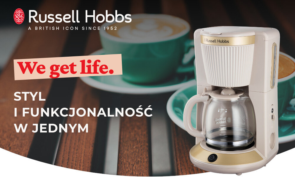 Ekspres RUSSELL HOBBS Bronte 26781-56 Beżowy wygląd design prezentacja wizualizacja Styl i funkcjonalność