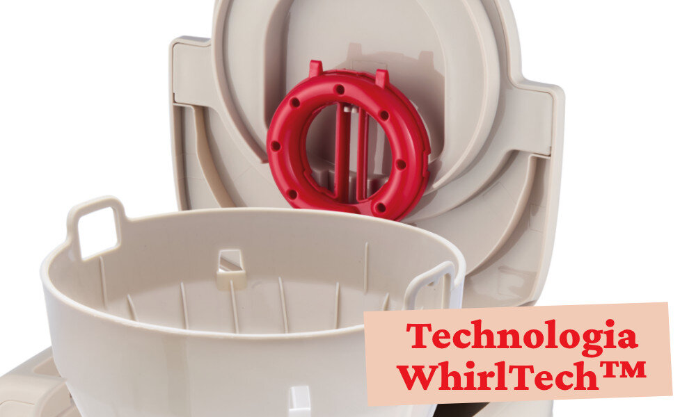 Ekspres RUSSELL HOBBS Bronte 26781-56 Beżowy Technologia parzenia WhirlTech™ rozprowadza wodę wirowym ruchem parzenie smak aromat