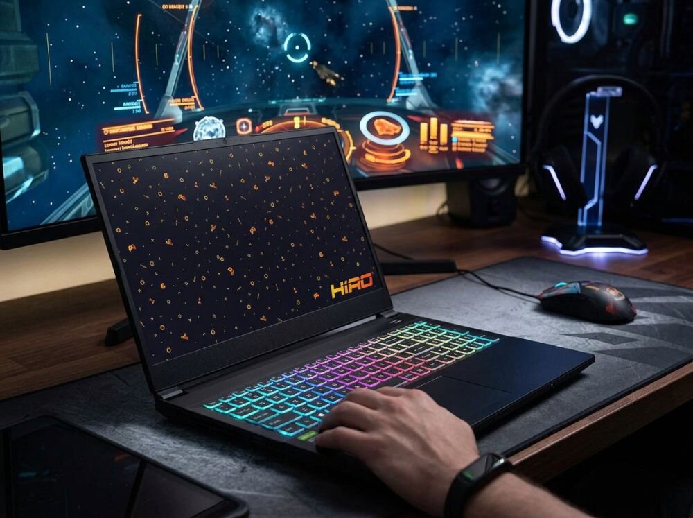 Laptop HIRO Y570 15.6 IPS 144Hz i7-13620H 32GB RAM 2TB SSD GeForce RTX5070 DLSS 4 Windows 11 Home 