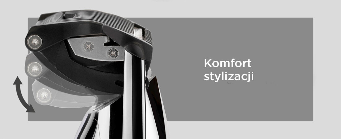 Trymer BABYLISS X-metal s996e Komfort stylizacji Ruchoma głowica dopasowanie krzywizny komfort kontrola stylizacja naturalne dopasowanie się