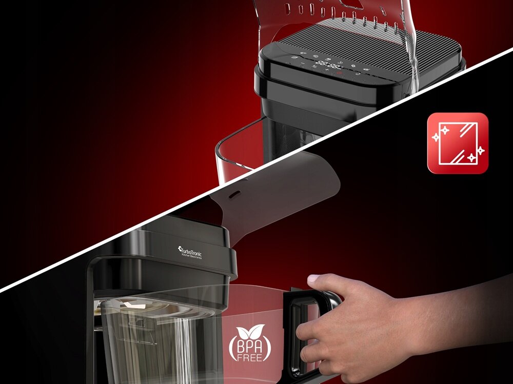 Air Fryer Frytkownica beztłuszczowa TURBOTRONIC TT-AFG5 kosz ze szkła borokrzemowego, nie wydziela szkodliwych substancji