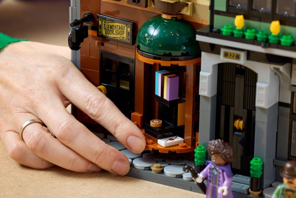 LEGO 10351 ICONS Sherlock Holmes: Book nook 221B detale mieszkania