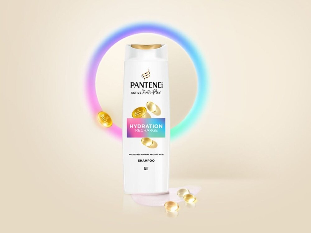 Szampon PANTENTE Pro-V Hydration Recharge 400 ml dla suchych i piszących się włosów, lekka formuła, intensywane nawilżenie, zdrowy wygląd włosów