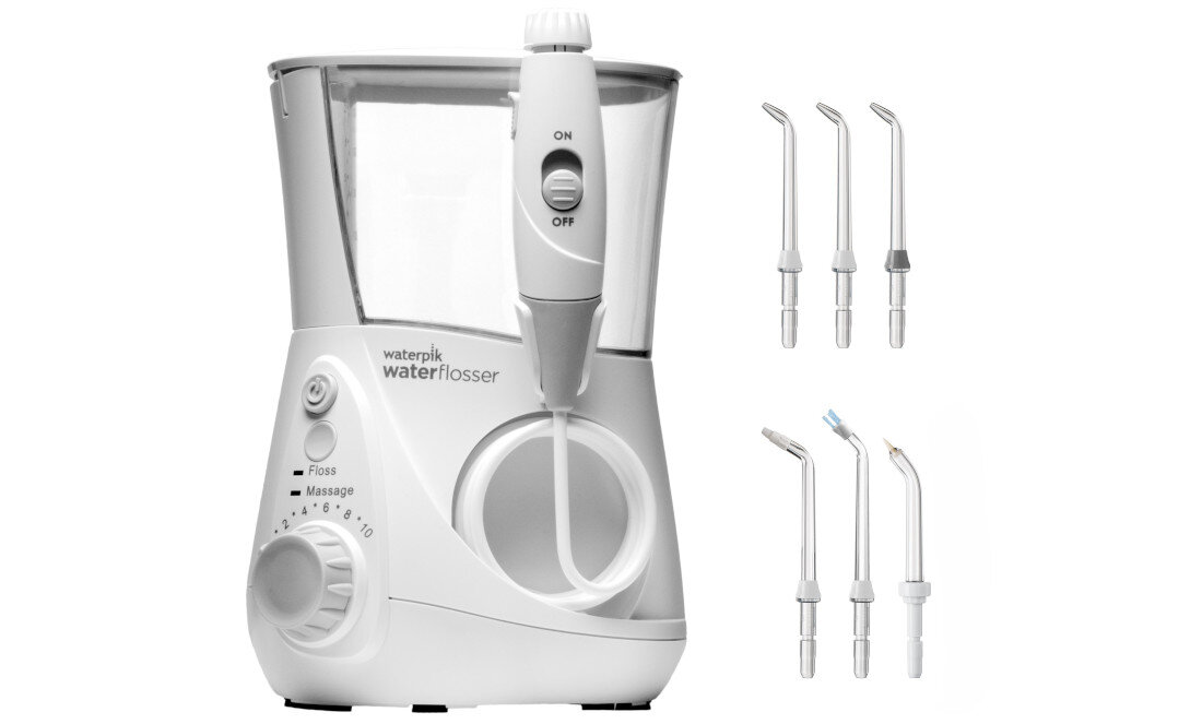 Irygator stacjonarny WATERPIK WF-660 Ultra Professional (Biały) + 6 końcówek zestaw akcesoria komplet wyposazenie