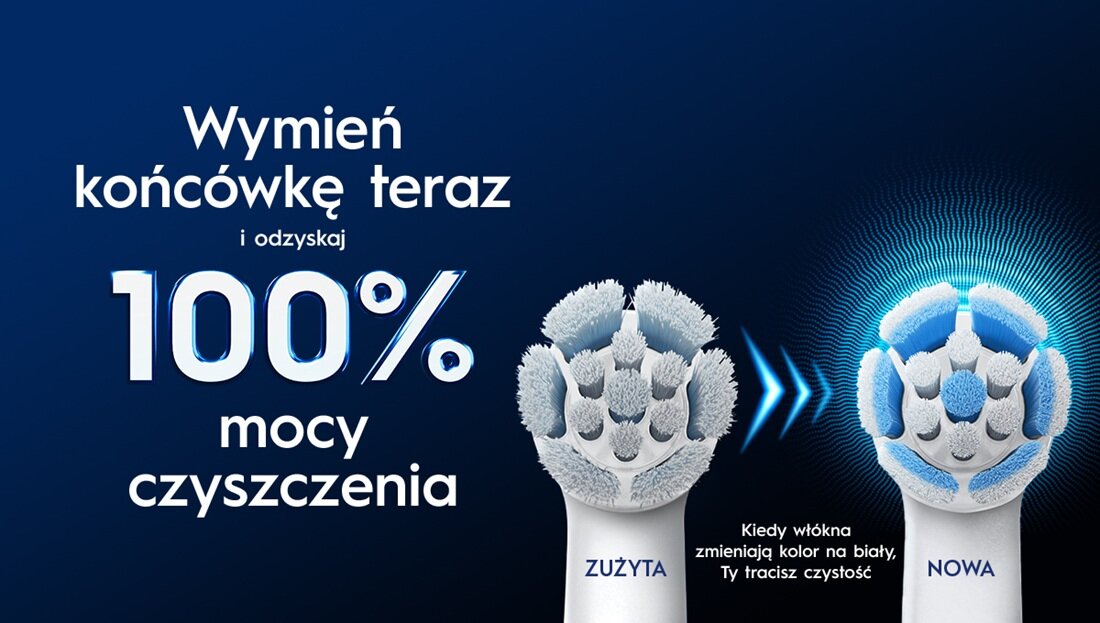 Końcówka szczoteczki ORAL-B iO Gentle Care Biały dopasowanie najwyższa jakość, czyszczenie