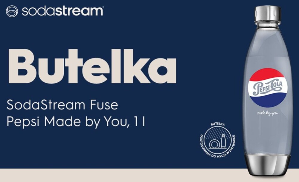 Butelka SODASTREAM Silver Pepsi kv początek opisu