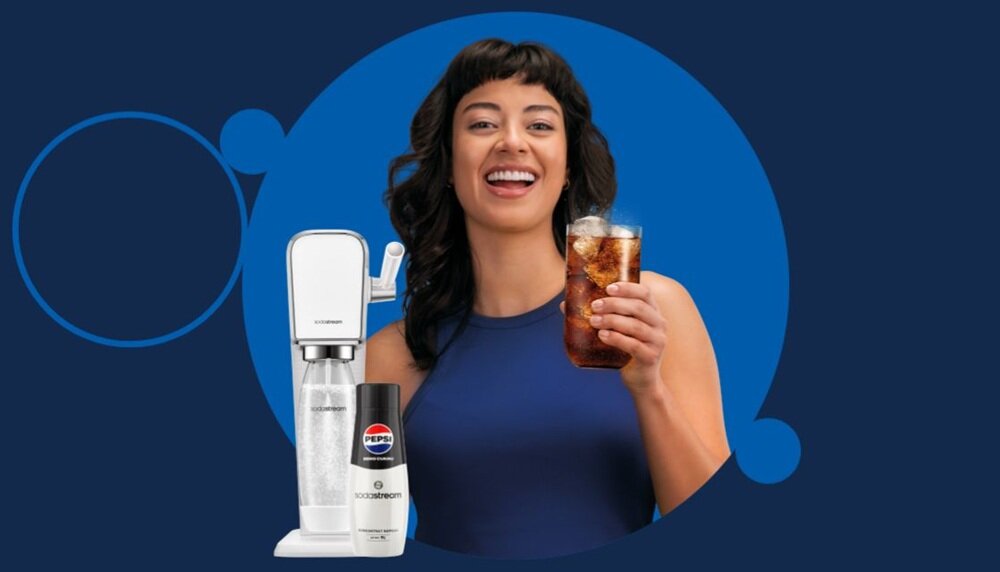 Butelka SODASTREAM Silver Pepsi połączenie retro stylu z funkcjonalnością, swooda, napoje jak lubisz
