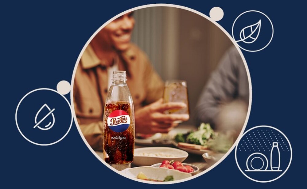 Butelka SODASTREAM Silver Pepsi praktyczny towarzysz, wygoda i estetyka, design, ze stali nierdzewnej, przygotowanie w domu
