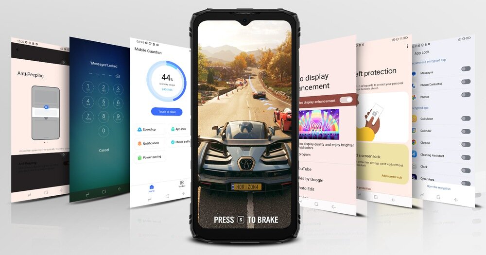 Smartfon DOOGEE Blade 10 Energy 24 GB pamięci RAM (4 GB fizycznej + do 20 GB rozszerzonej LPDDR4) 128 GB pamięci wewnętrznej (UFS)