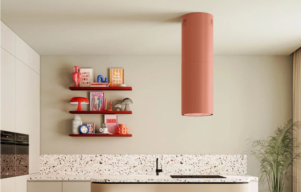 Okap GLOBALO Callia Isola 39.1 Wydajna cicha praca tryb boost usuwanie zapachów pary dymu szybko czyste świeże powietrze