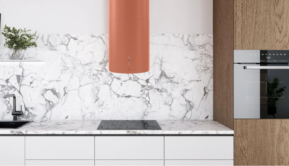 Okap GLOBALO Callia Isola 39.1 filtr aluminiowy węglowy czyste powietrze usuwanie zapachów tłuszczu Wyciąg pochłaniacz dwa tryby pracy