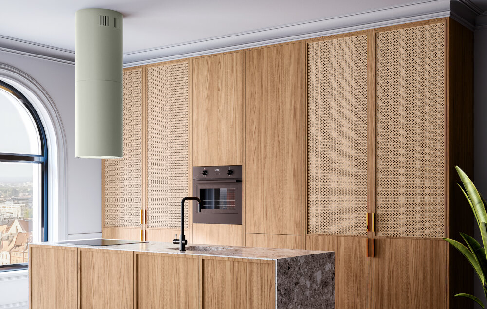 Okap GLOBALO Callia Isola 39.1 Wydajna cicha praca tryb boost usuwanie zapachów pary dymu szybko czyste świeże powietrze