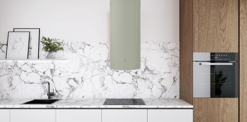 Okap GLOBALO Callia Isola 39.1 filtr aluminiowy węglowy czyste powietrze usuwanie zapachów tłuszczu Wyciąg pochłaniacz dwa tryby pracy