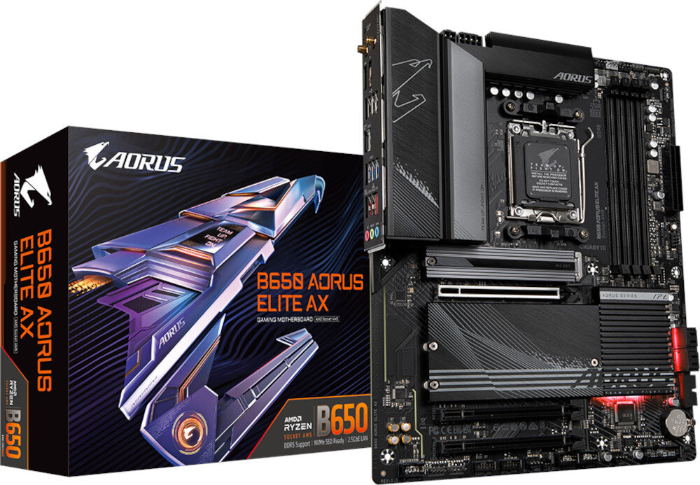 Plyt glowna GIGABYTE B650 Aorus Elite AX zawartosc opakowania