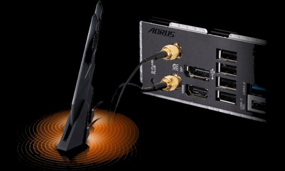 Plyt glowna GIGABYTE B650 Aorus Elite AX szybkie polaczenie z siecia