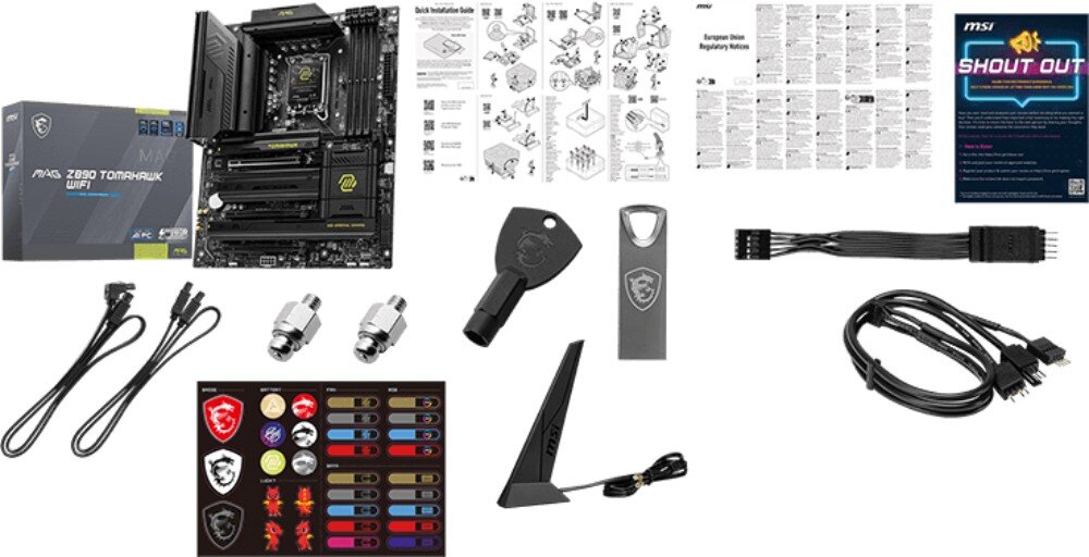 Płyta główna MSI MAG Z890 Tomahawk Wi-Fi opakowanie zestaw