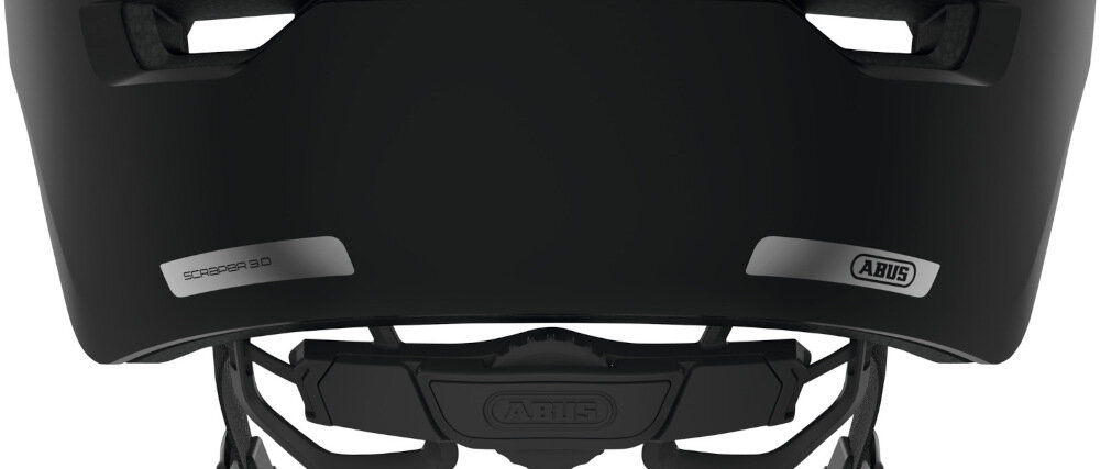 Kask rowerowy ABUS Scraper 3.0 Czarny (rozmiar M) odblaski