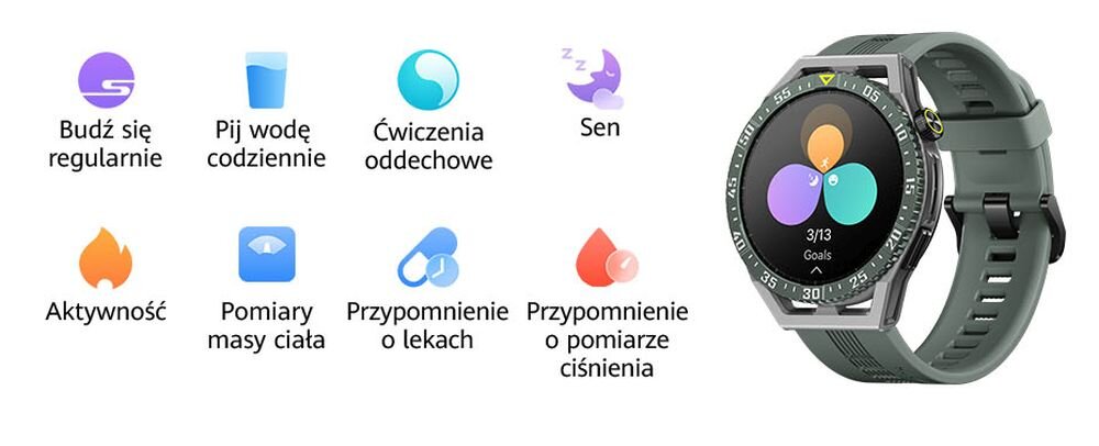 Smartwatch HUAWEI Watch GT 3 SE sen monitoring zdrowie porady personalizacja