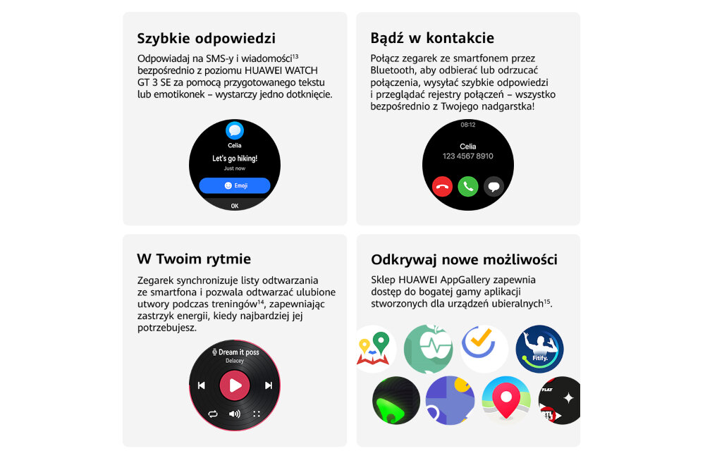 Smartwatch HUAWEI Watch GT 3 SE smartfon możliwości