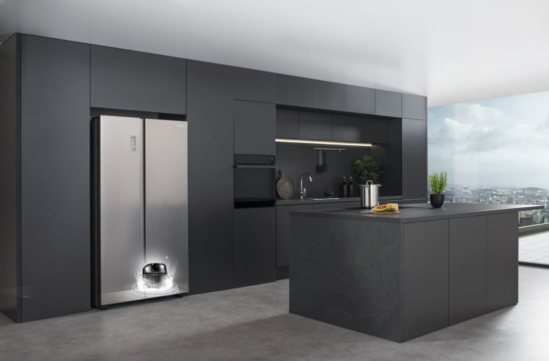 Lodowka HISENSE RS711N4ACE Side by side Nofrost 178.6cm Inox oszczednosc energii dluzsza zywotnosc