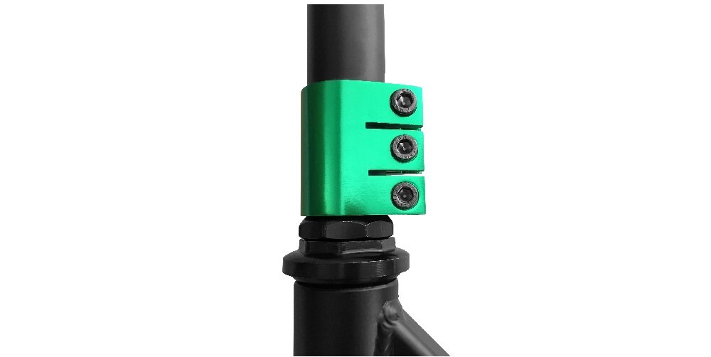 Hulajnoga INDIANA X3 Czarno-zielony solidny zacisk