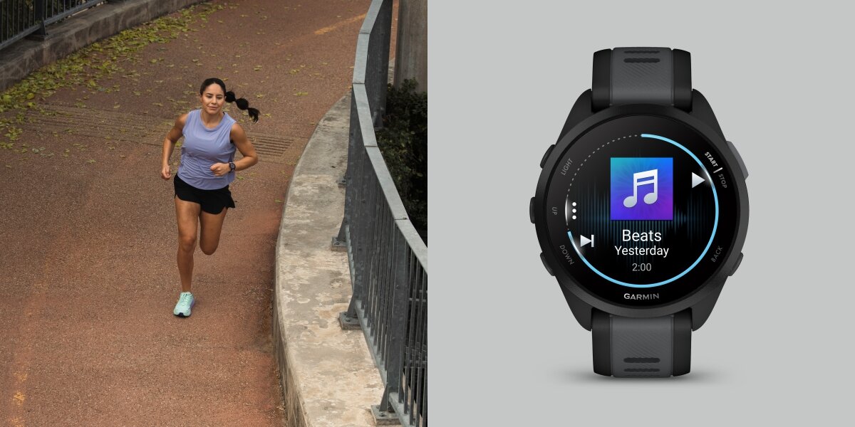 Zegarek sportowy GARMIN Forerunner 165 Music Smartwatch dla biegaczy