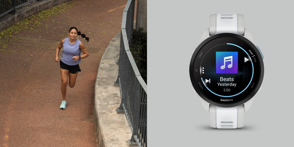 Zegarek sportowy GARMIN Forerunner 165 Music Smartwatch dla biegaczy