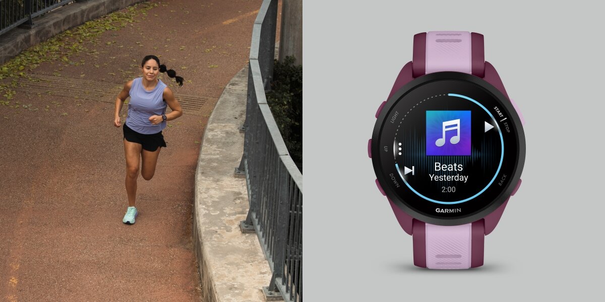 Zegarek sportowy GARMIN Forerunner 165 Music Smartwatch dla biegaczy