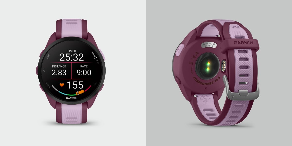 Zegarek sportowy GARMIN Forerunner 165 Music Trening skrojony na cel