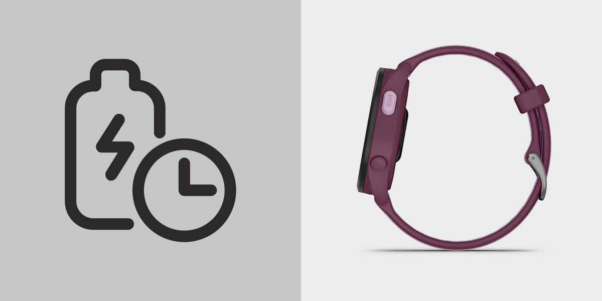 Zegarek sportowy GARMIN Forerunner 165 Music Czytelność i komfort ekran AMOLED 1,2 Bateria 