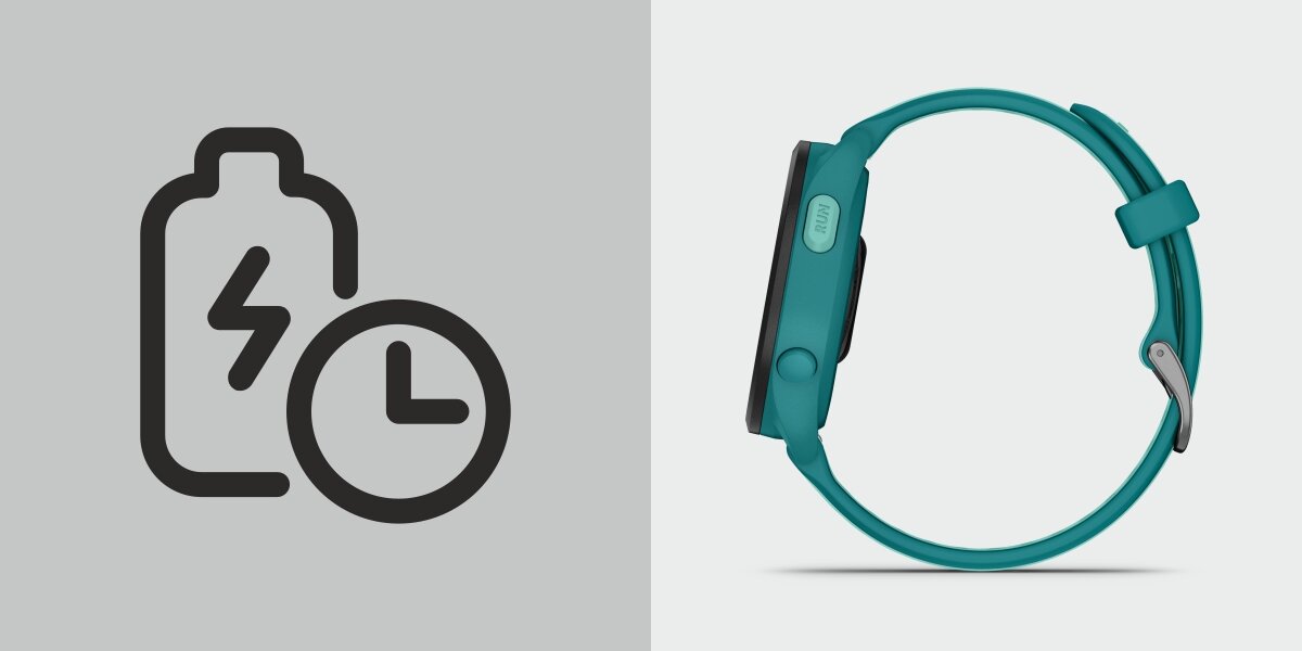 Zegarek sportowy GARMIN Forerunner 165 Music Czytelność i komfort ekran AMOLED 1,2 Bateria 