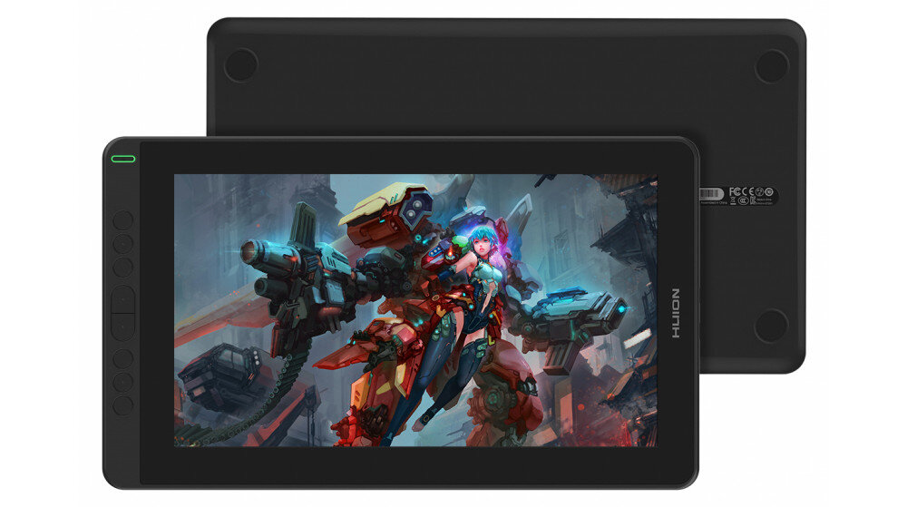 Tablet graficzny HUION Kamvas 13 wyglad przod tyl wielkosc ekan przekatna