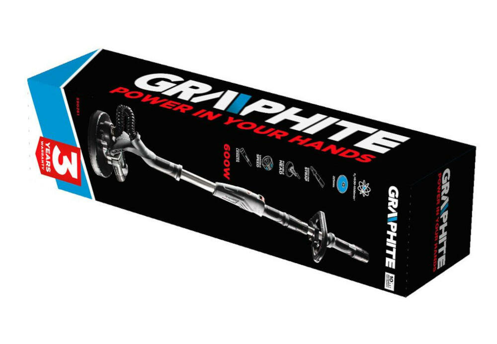 GRAPHITE-59G261 zestaw urządzenie uchwyt wąż torba pas przedłużka papier ścierny instrukcja karta gwarancyjna