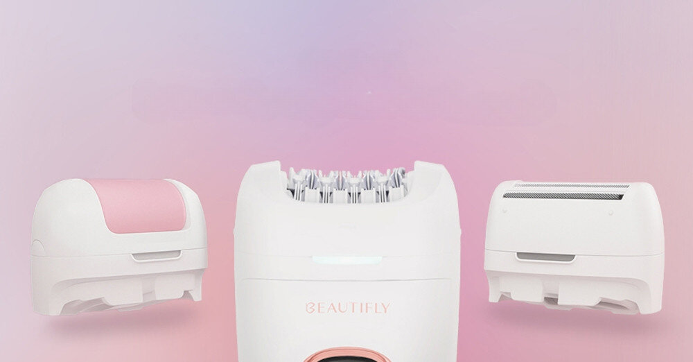 Depilator BEAUTIFLY Multismooth Epil 3 funkcje w jednym urządzeniu zastępuje trzy różne akcesoria wymienne głowice pielęgnacja staje się prosta i efektywna
