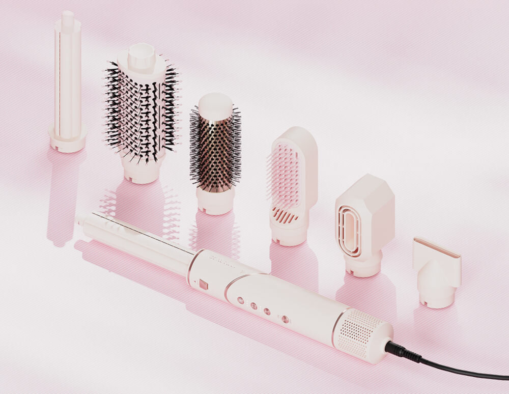 Suszarko-lokówka BEAUTIFLY Multi Styler Stylebliss Rose 50 mm 1200 W Stylizacja i pielęgnacja wygląd design prezentacja wizualizacja