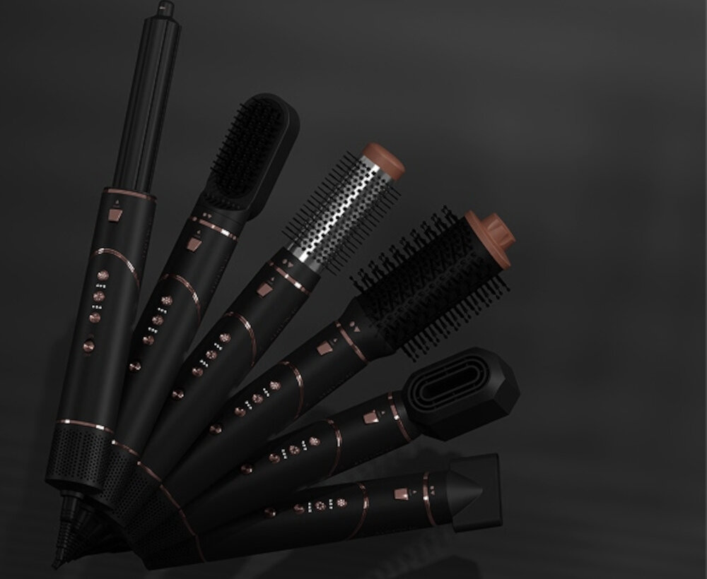 Suszarko-lokówka BEAUTIFLY Multi Styler Stylebliss Noir Wygładzenie tafli włosów Płaska szczotka Okrągła szczotka