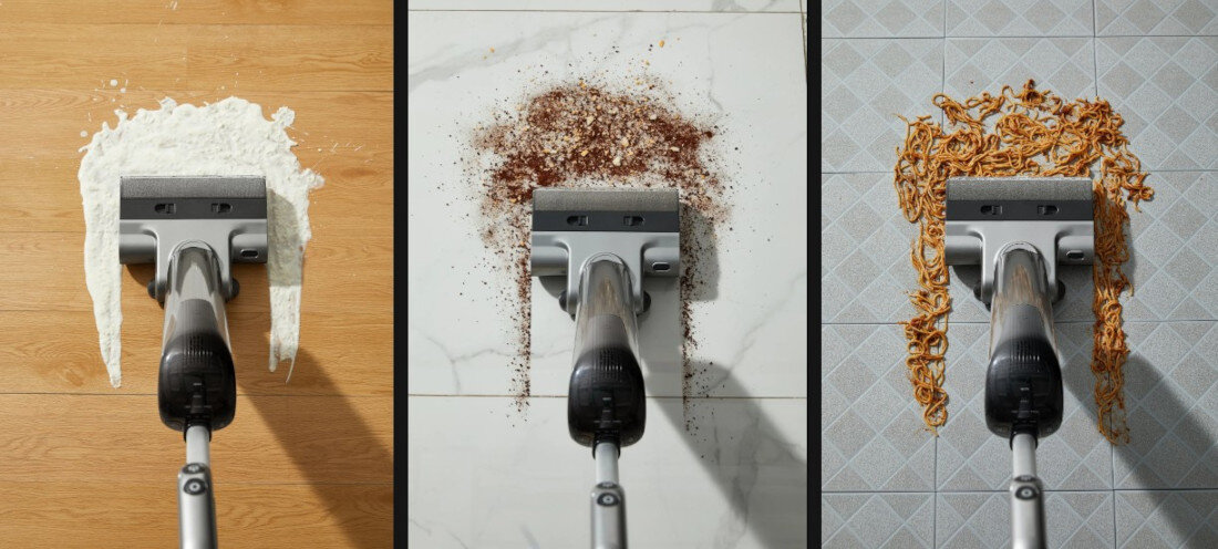 Odkurzacz UWANT D700 z funkcją mopowania i stacją ładowania Biały do każdej podłogi Trzystopniowa regulacja przepływu wody drewna, płytek i innych powierzchni Oryginalny płyn i szczotka