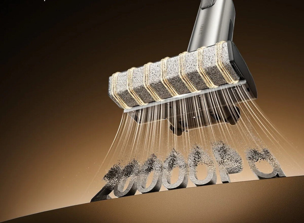 Odkurzacz UWANT D700 z funkcją mopowania i stacją ładowania Szary sprzątanie w jednym kroku odkurzanie i mopowanie usuwa mokre i suche zabrudzenia jednocześnie moc ssania szczotka z potrójną krawędzią w kształcie litery D do narożników i krawędzi