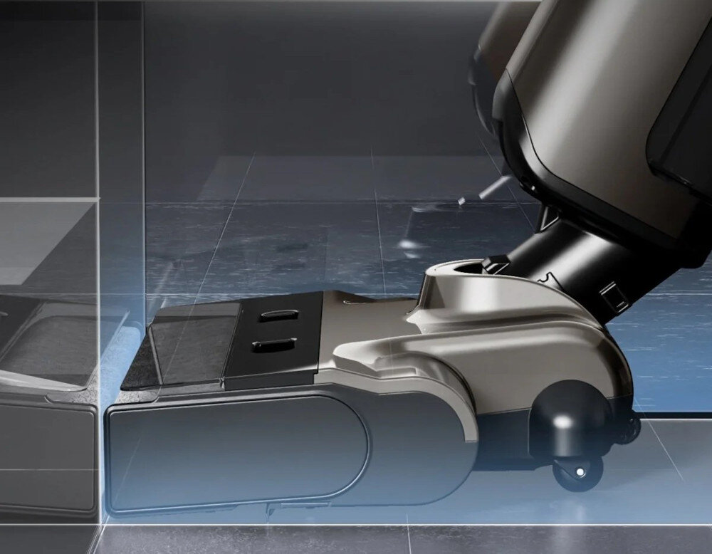 Odkurzacz UWANT D700 z funkcją mopowania i stacją ładowania Szary Skuteczność przy krawędziach przy ścianach i pod meblami