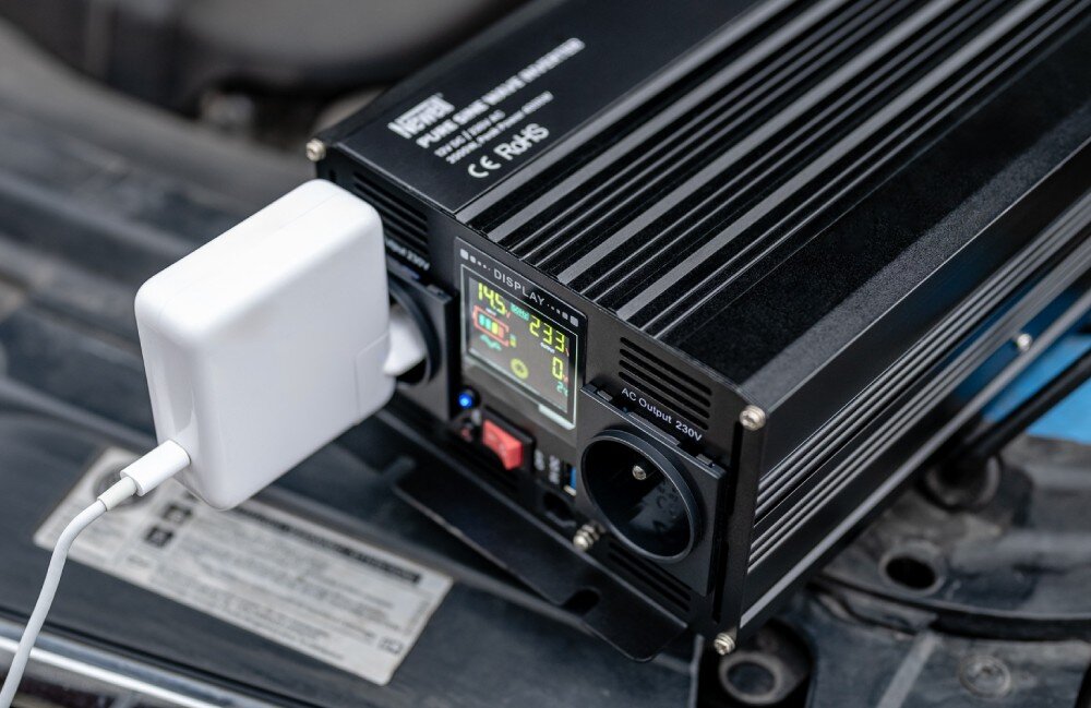 Przetwornica NEWELL NL3680 12V/230V 2000W/4000W Czysta sinusoida wielkość wymiary waga