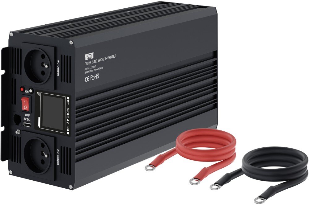 Przetwornica NEWELL NL3680 12V/230V 2000W/4000W Czysta sinusoida opakowanie zestaw akcesoria